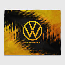 Плед флисовый Volkswagen - gold gradient, цвет: 3D-велсофт