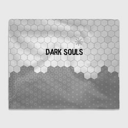 Плед флисовый Dark Souls glitch на светлом фоне: символ сверху, цвет: 3D-велсофт