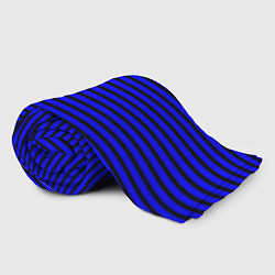 Плед флисовый Ультрамариновый в чёрную полоску, цвет: 3D-велсофт — фото 2