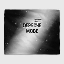 Плед флисовый Depeche Mode glitch на светлом фоне: символ сверху, цвет: 3D-велсофт