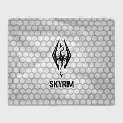 Плед флисовый Skyrim glitch на светлом фоне, цвет: 3D-велсофт