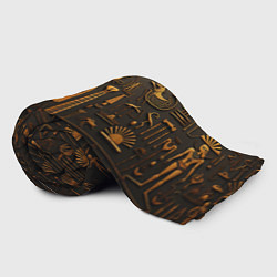Плед флисовый Арт в стиле египетских письмен, цвет: 3D-велсофт — фото 2