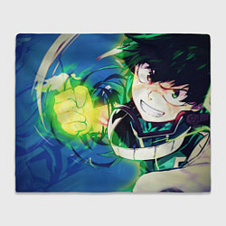 Плед флисовый Моя геройская академия Midoriya Izuku, цвет: 3D-велсофт
