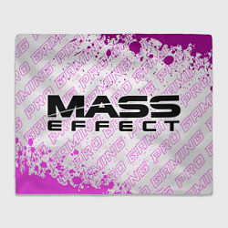 Плед флисовый Mass Effect pro gaming по-горизонтали, цвет: 3D-велсофт