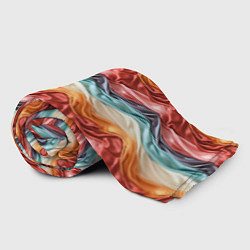 Плед флисовый Разноцветные полосы текстура ткани, цвет: 3D-велсофт — фото 2