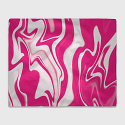Плед флисовый Абстракция разлитая розовая краска, цвет: 3D-велсофт