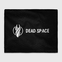 Плед флисовый Dead Space glitch на темном фоне по-горизонтали, цвет: 3D-велсофт
