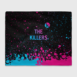 Плед флисовый The Killers - neon gradient посередине, цвет: 3D-велсофт