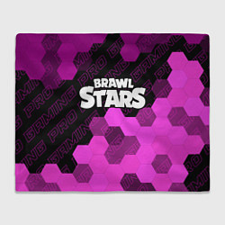 Плед флисовый Brawl Stars pro gaming посередине, цвет: 3D-велсофт