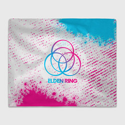 Плед флисовый Elden Ring neon gradient style, цвет: 3D-велсофт