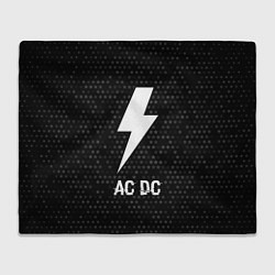 Плед флисовый AC DC glitch на темном фоне, цвет: 3D-велсофт