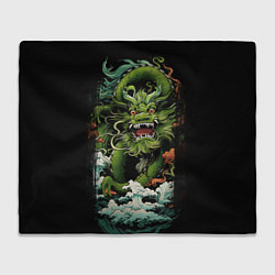 Плед флисовый Зеленый дракон символ года, цвет: 3D-велсофт