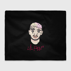 Плед флисовый Lil Peep rap music, цвет: 3D-велсофт