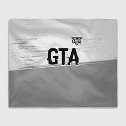 Плед GTA glitch на светлом фоне посередине