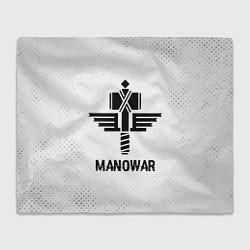 Плед флисовый Manowar glitch на светлом фоне, цвет: 3D-велсофт