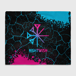 Плед флисовый Nightwish - neon gradient, цвет: 3D-велсофт