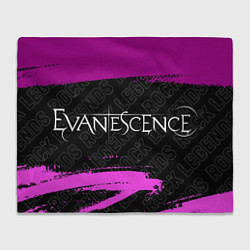 Плед флисовый Evanescence rock legends по-горизонтали, цвет: 3D-велсофт