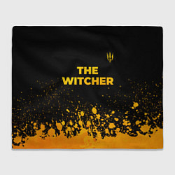 Плед флисовый The Witcher - gold gradient посередине, цвет: 3D-велсофт