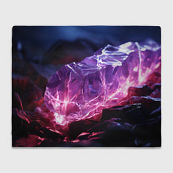 Плед Стеклянный камень с фиолетовой подсветкой