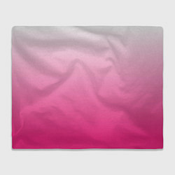 Плед флисовый Бело-розовый градиент, цвет: 3D-велсофт