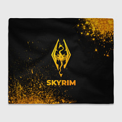 Плед флисовый Skyrim - gold gradient, цвет: 3D-велсофт