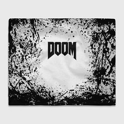 Плед флисовый Doom black splash, цвет: 3D-велсофт