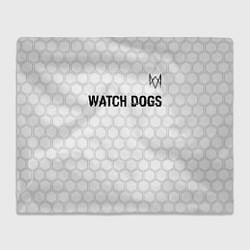 Плед Watch Dogs glitch на светлом фоне посередине