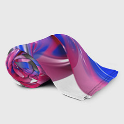 Плед флисовый Вязкая абстракция в фиолетовых оттенках, цвет: 3D-велсофт — фото 2