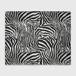 Плед флисовый Шкура зебры черно - белая графика, цвет: 3D-велсофт