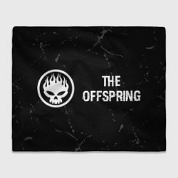 Плед флисовый The Offspring glitch на темном фоне по-горизонтали, цвет: 3D-велсофт