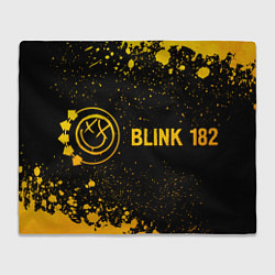 Плед флисовый Blink 182 - gold gradient по-горизонтали, цвет: 3D-велсофт