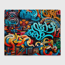 Плед флисовый Abstract graffiti - ai art, цвет: 3D-велсофт