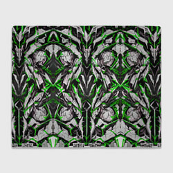 Плед флисовый Зелёная кибернетическая броня, цвет: 3D-велсофт