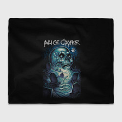 Плед флисовый Night skull Alice Cooper, цвет: 3D-велсофт