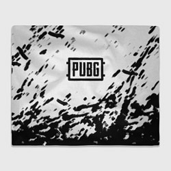 Плед флисовый PUBG black color splash game, цвет: 3D-велсофт