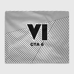 Плед Символ GTA 6 на светлом фоне с полосами