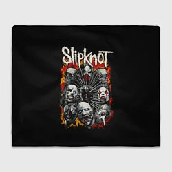 Плед флисовый Slipknot метал-группа, цвет: 3D-велсофт