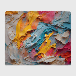 Плед флисовый Абстрактная живопись акрилом, цвет: 3D-велсофт