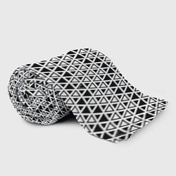 Плед флисовый Треугольники чёрные и белые, цвет: 3D-велсофт — фото 2