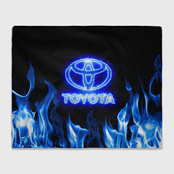 Плед флисовый Toyota neon fire, цвет: 3D-велсофт
