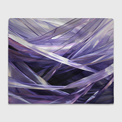 Плед флисовый Фиолетовые прозрачные полосы, цвет: 3D-велсофт