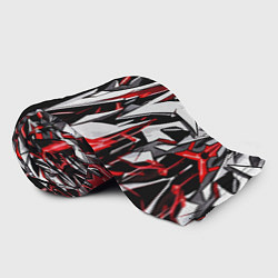 Плед флисовый Белый и красный металл, цвет: 3D-велсофт — фото 2