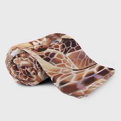 Плед флисовый Жирафы - африканский паттерн, цвет: 3D-велсофт — фото 2