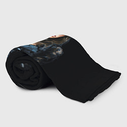 Плед флисовый Брюнетка снайпер в черном камуфляже, цвет: 3D-велсофт — фото 2
