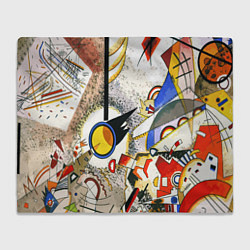 Плед флисовый Кандинский картина - шумная акварель, цвет: 3D-велсофт