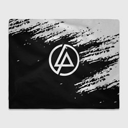 Плед флисовый Linkin Park - black and white, цвет: 3D-велсофт
