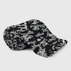 Плед флисовый Капли жидкого металла - камуфляж на чёрном, цвет: 3D-велсофт — фото 2