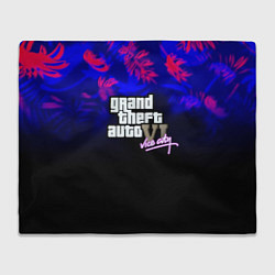 Плед флисовый GTA vice city tropic game, цвет: 3D-велсофт