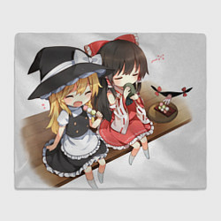 Плед флисовый Touhou Project Reimu and Marisa chibi, цвет: 3D-велсофт