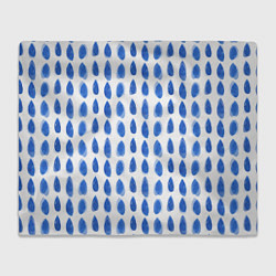 Плед флисовый Акварельный дождь, цвет: 3D-велсофт